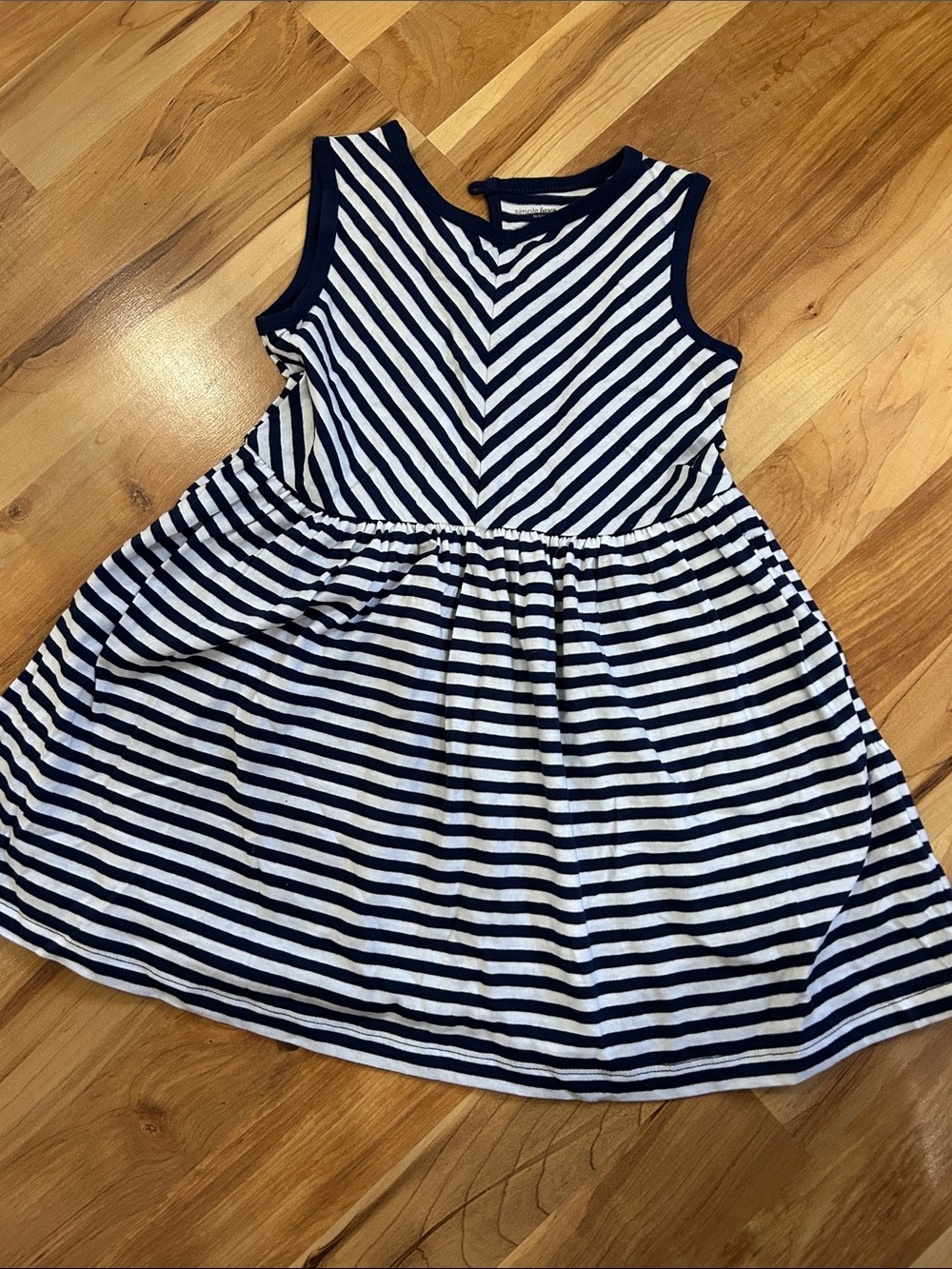 Carter's Navy and White Striped Sleeveless Dress 3 T